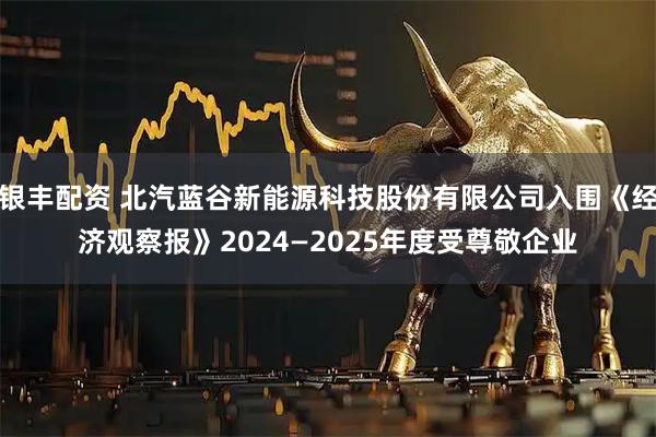 银丰配资 北汽蓝谷新能源科技股份有限公司入围《经济观察报》2024—2025年度受尊敬企业